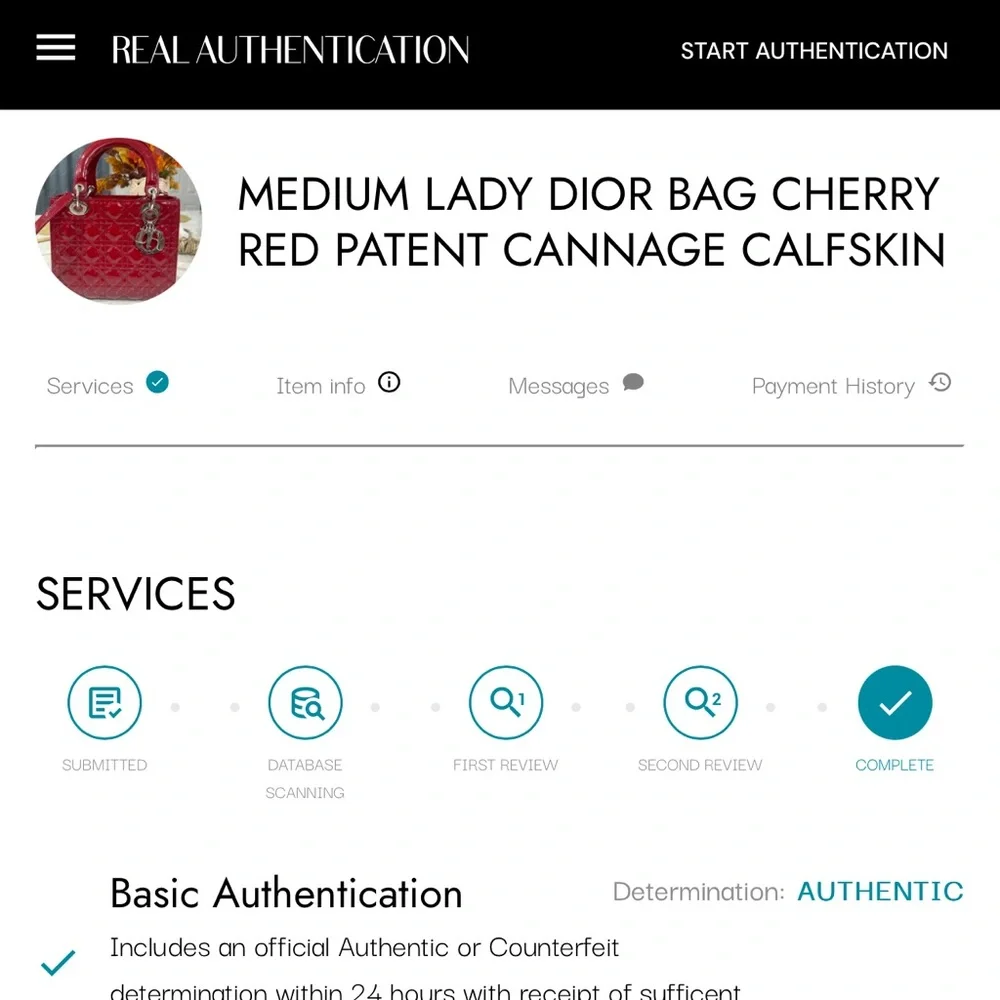 ❤️Dior Red Patent Quilted Lady Dior Satchel with Silver Hardware